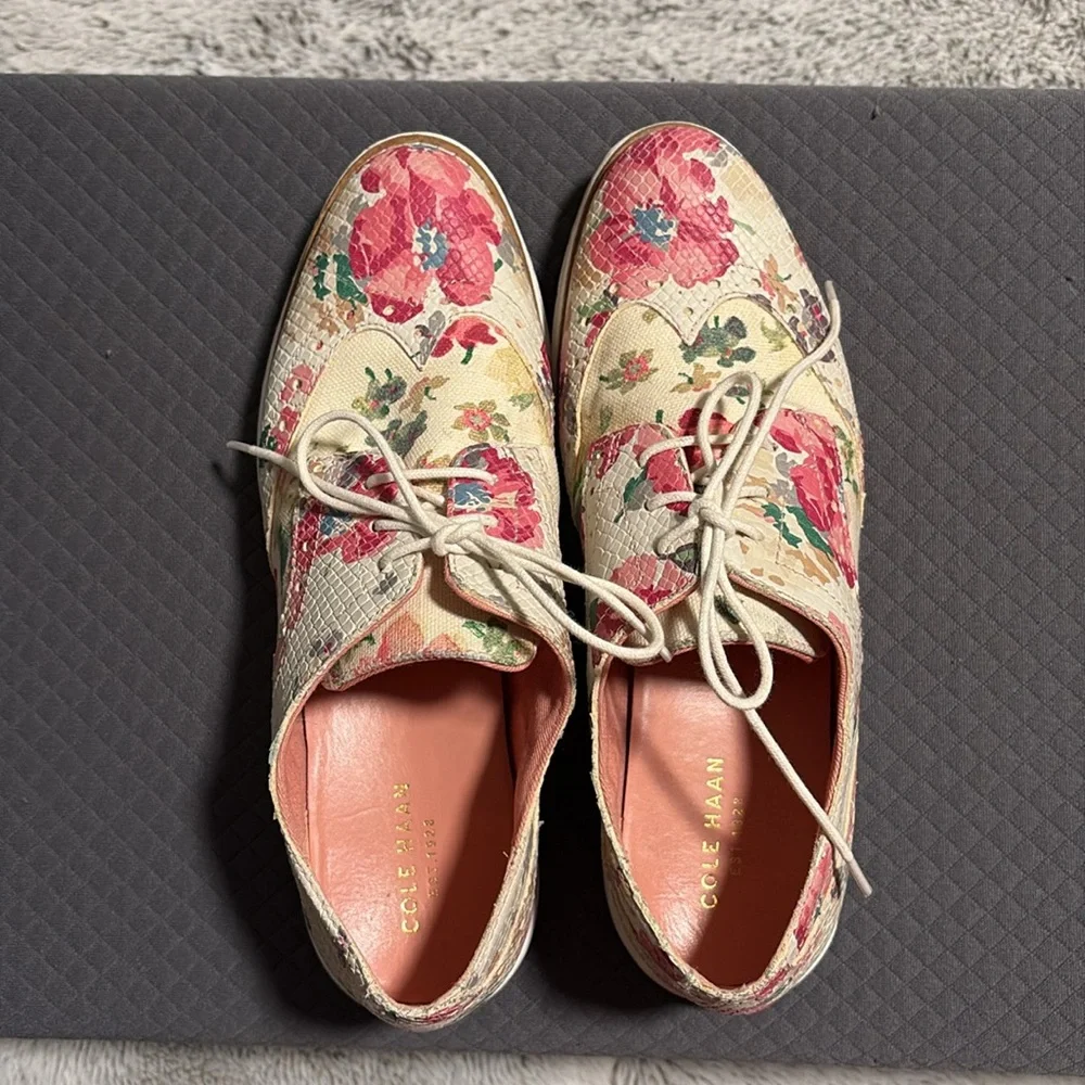 Cole Haan Floral Original Grand Oxfords Size 6 - Picture 2 of 6